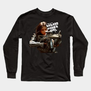 Cyberpunk Badass Gamer Girl Specforce Long Sleeve T-Shirt